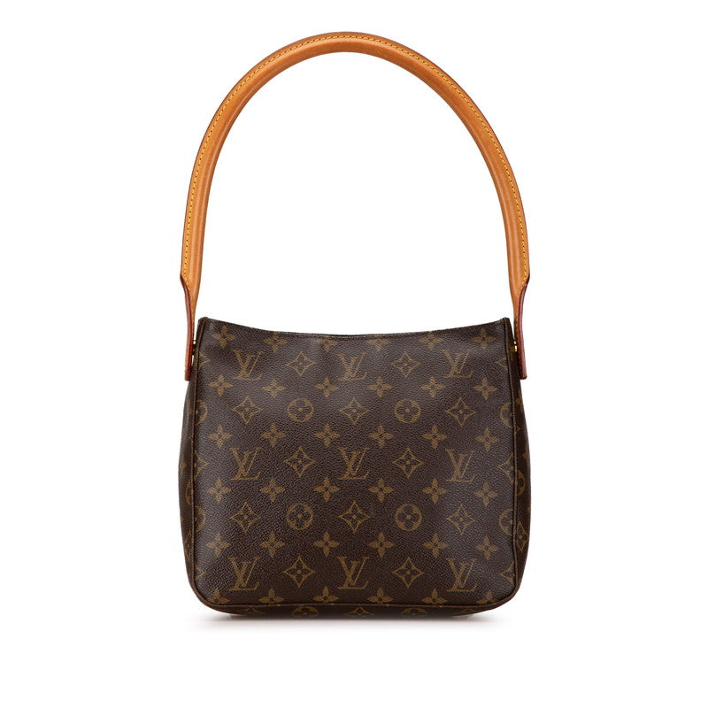 ルイ ヴィトン モノグラム ルーピングMM ショルダーバッグ ハンドバッグ M51146 ブラウン PVC レザー レディース LOUIS VUITTON 【中古】