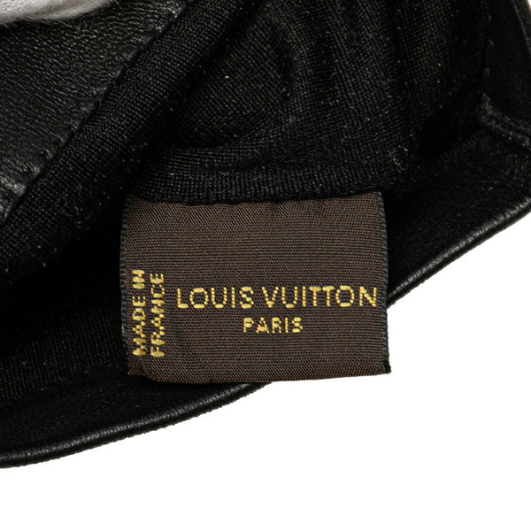 ルイ ヴィトン リボン ロング グローブ 手袋 ブラック ラムスキン レディース LOUIS VUITTON 【中古】