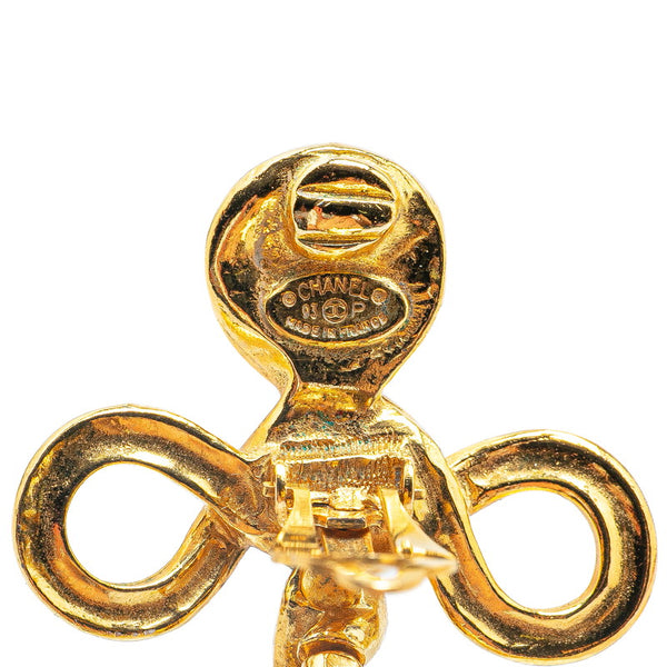 シャネル ヴィンテージ ココマーク イヤリング スイング ゴールド メッキ レディース CHANEL 【中古】