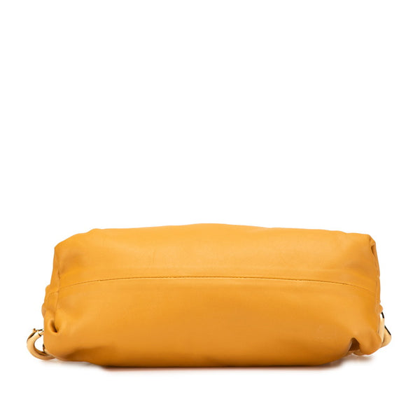 ボッテガヴェネタ ザ ポーチ チェーン ショルダーバッグ  キャメル ブラウン レザー レディース BOTTEGAVENETA 【中古】