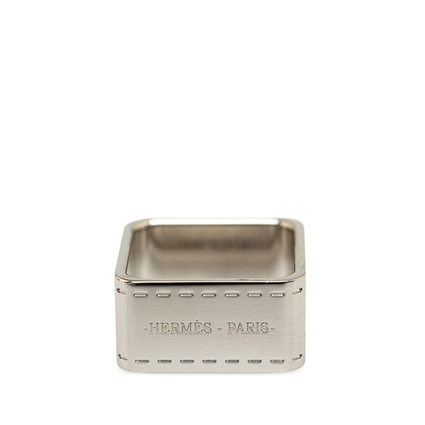 エルメス スクエア ボルデュック スカーフリング シルバー メタル レディース HERMES 【中古】