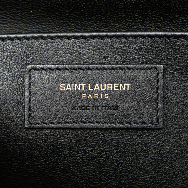 サンローラン YSLロゴ ダウンタウン カバス ハンドバッグ ショルダーバッグ 2WAY ブラック レザー スウェード レディース SAINT LAURENT 【中古】