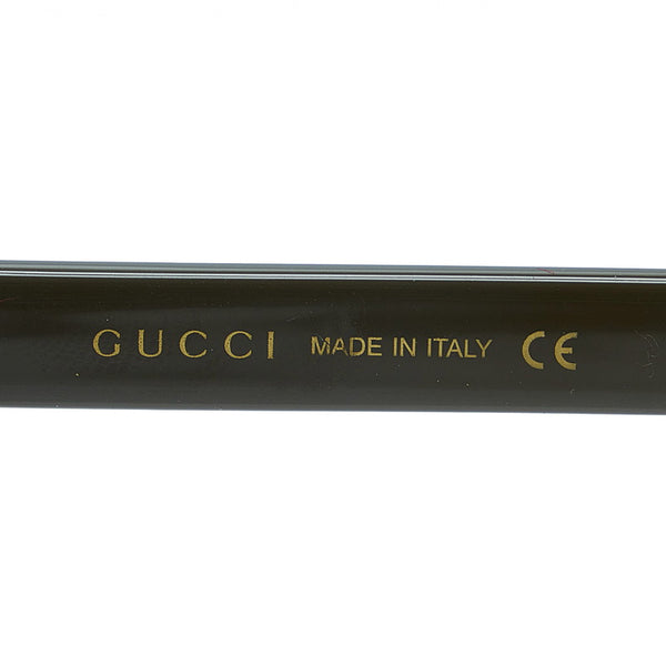 グッチ シェリーライン ロゴプレート ゴールド金具 ウェリントン サングラス GG0746SA カーキ プラスチック レディース GUCCI 【中古】