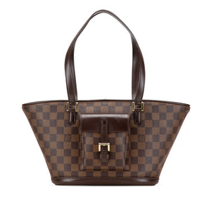 ルイ ヴィトン ダミエ マノスクPM トートバッグ ショルダーバッグ N51121 ブラウン PVC レザー レディース LOUIS VUITTON 【中古】
