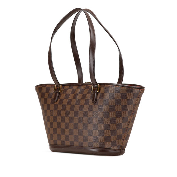 ルイ ヴィトン ダミエ マノスクPM トートバッグ ショルダーバッグ N51121 ブラウン PVC レザー レディース LOUIS VUITTON 【中古】