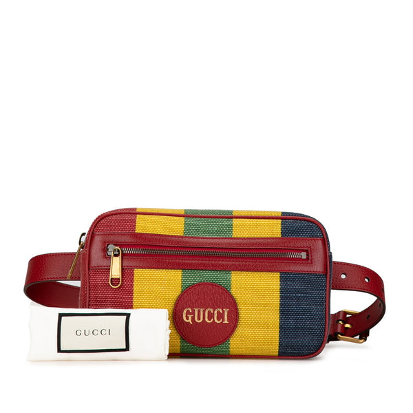 グッチ バイアデラ ウエストバッグ ボディバッグ 625895 マルチカラー キャンバス レザー レディース GUCCI 【中古】