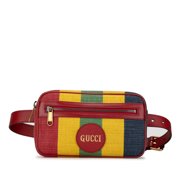 グッチ バイアデラ ウエストバッグ ボディバッグ 625895 マルチカラー キャンバス レザー レディース GUCCI 【中古】