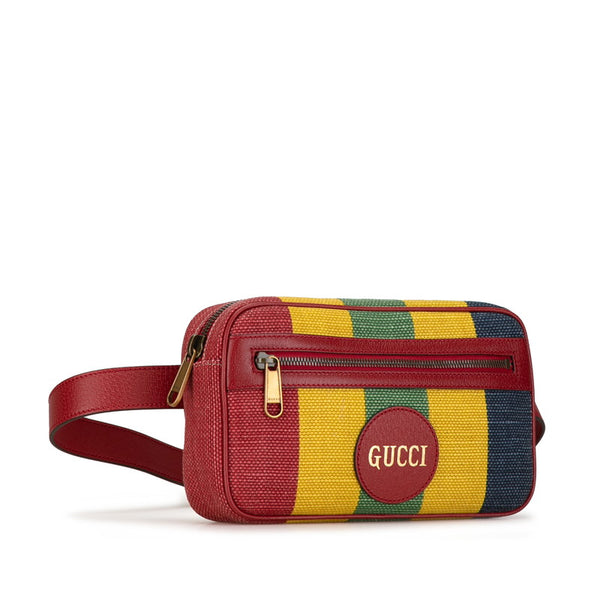 グッチ バイアデラ ウエストバッグ ボディバッグ 625895 マルチカラー キャンバス レザー レディース GUCCI 【中古】