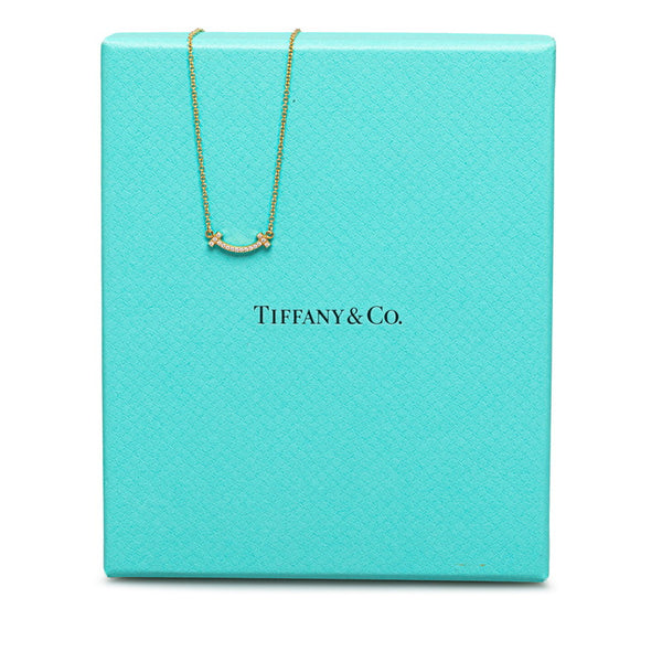 ティファニー Tスマイル ペンダント ネックレス K18YG イエローゴールド レディース TIFFANY&Co. 【中古】