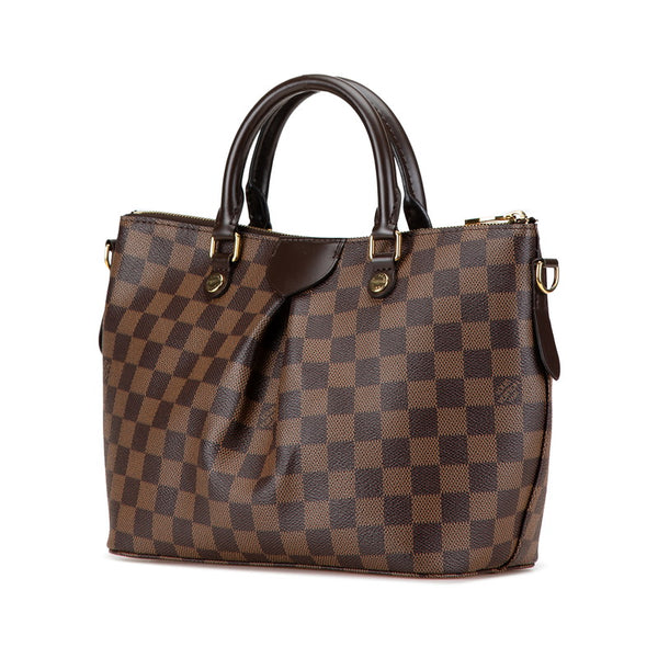 ルイ ヴィトン ダミエ シエナPM ハンドバッグ ショルダーバッグ 2WAY N41545 ブラウン PVC レザー レディース LOUIS VUITTON 【中古】