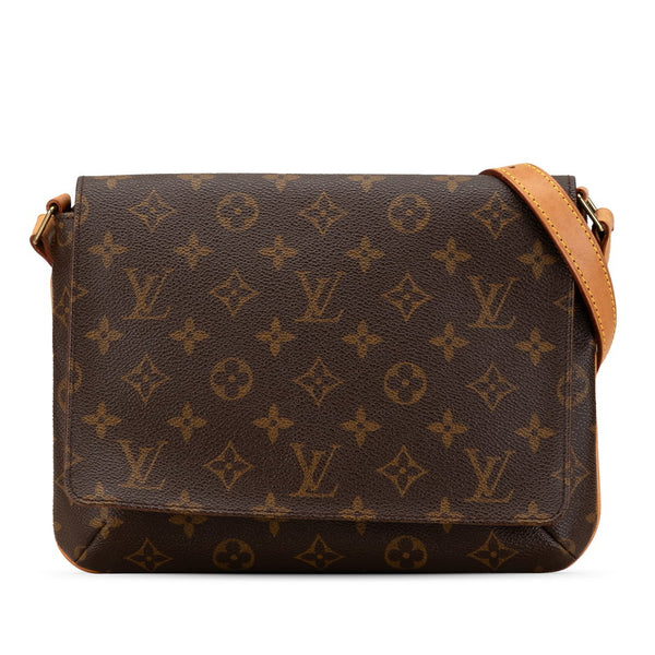 ルイ ヴィトン モノグラム ミュゼットタンゴ ロング ショルダーバッグ M51388 ブラウン PVC レザー レディース LOUIS VUITTON 【中古】