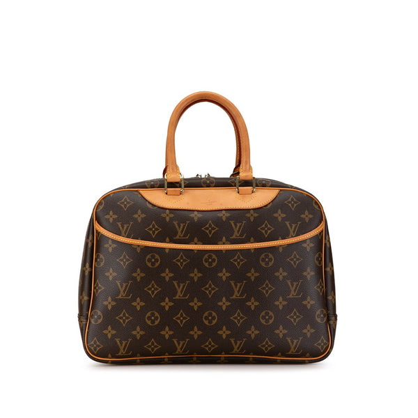 ルイ ヴィトン モノグラム ドーヴィル ハンドバッグ M47270 ブラウン PVC レザー レディース LOUIS VUITTON 【中古】