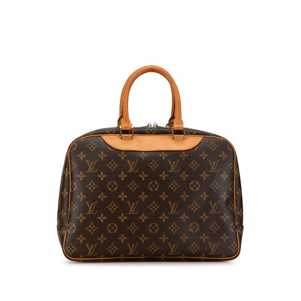 ルイ ヴィトン モノグラム ドーヴィル ハンドバッグ M47270 ブラウン PVC レザー レディース LOUIS VUITTON 【中古】