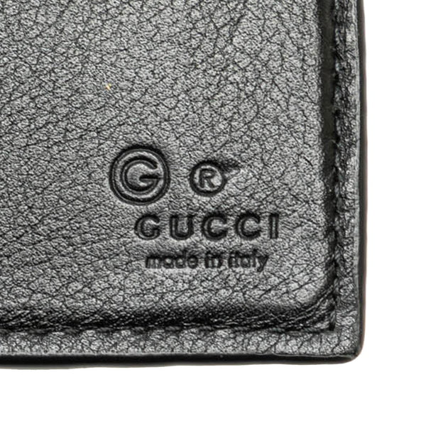 グッチ マイクログッチシマ マネークリップ 札入れ 544478 ブラック レザー メンズ GUCCI 【中古】