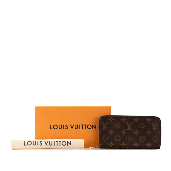 ルイ ヴィトン モノグラム ジッピーウォレット ラウンドファスナー 長財布 M42616 ブラウン PVC レディース LOUIS VUITTON 【中古】