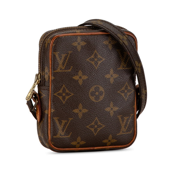 ルイ ヴィトン モノグラム ミニダヌーブ 斜め掛け ショルダーバッグ M45268 ブラウン PVC レザー レディース LOUIS VUITTON 【中古】