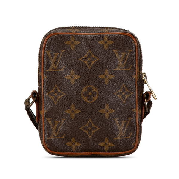 ルイ ヴィトン モノグラム ミニダヌーブ 斜め掛け ショルダーバッグ M45268 ブラウン PVC レザー レディース LOUIS VUITTON 【中古】