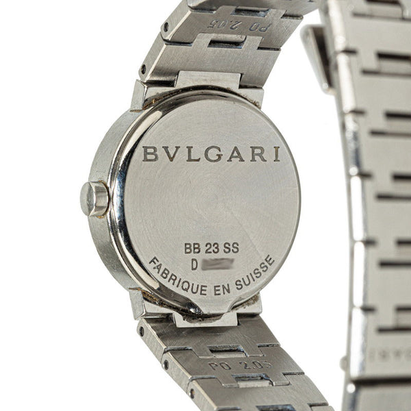 ブルガリ ブルガリブルガリ 腕時計 BB23SS クオーツ ブラック文字盤 ステンレススチール レディース BVLGARI 【中古】