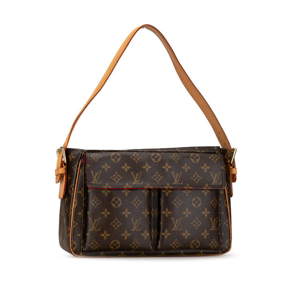 ルイ ヴィトン モノグラム ヴィバシテGM ショルダーバッグ M51163 ブラウン PVC レザー レディース LOUIS VUITTON 【中古】