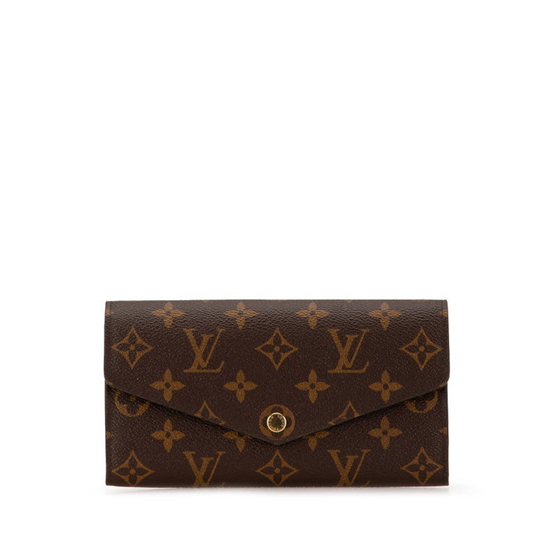 ルイ ヴィトン モノグラム ポルトフォイユ・サラ 長財布 M60531 ブラウン PVC レザー レディース LOUIS VUITTON 【中古】