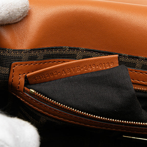 フェンディ マルチポケット バゲット ハンドバッグ ショルダーバッグ 2WAY 8BR808 ブラウン レザー レディース FENDI 【中古】