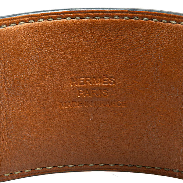 エルメス コリエドシアン バングル ブラウン シルバー メタル ヴォースイフト メンズ HERMES 【中古】