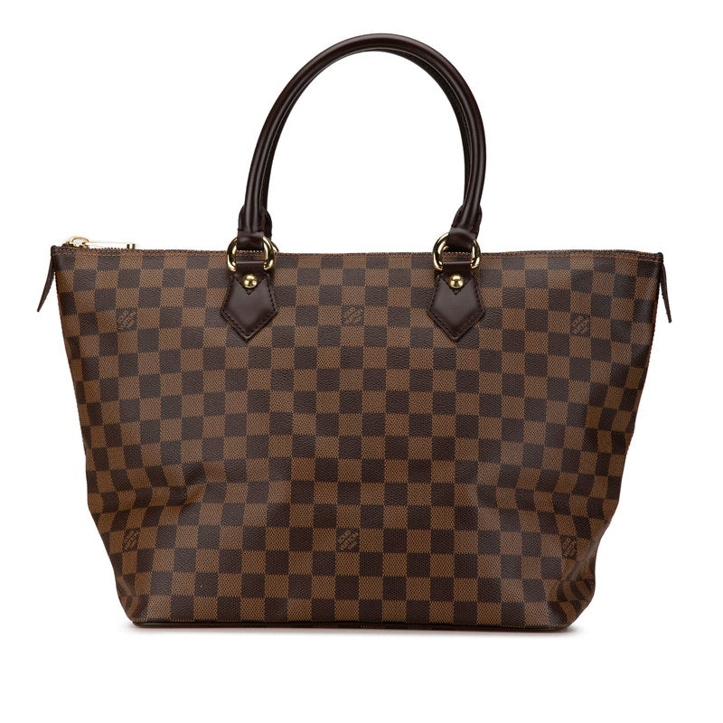 ルイ ヴィトン ダミエ サレヤMM ハンドバッグ ショルダーバッグ N51182 ブラウン PVC レザー レディース LOUIS VUITTON 【中古】