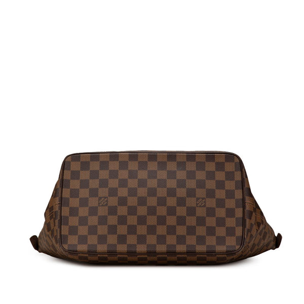 ルイ ヴィトン ダミエ サレヤMM ハンドバッグ ショルダーバッグ N51182 ブラウン PVC レザー レディース LOUIS VUITTON 【中古】