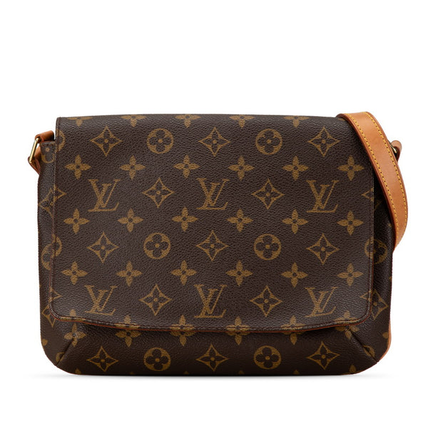 ルイ ヴィトン モノグラム ミュゼット タンゴ ショート ショルダーバッグ M51257 ブラウン PVC レザー レディース LOUIS VUITTON 【中古】