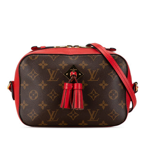 ルイ ヴィトン モノグラム サントンジュ コクリコ ショルダーバッグ M43556 レッド ブラウン PVC レザー レディース LOUIS VUITTON 【中古】