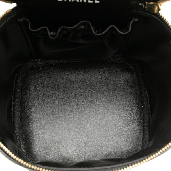 シャネル ココマーク バニティバッグ A01998 ブラック キャビアスキン レディース CHANEL 【中古】