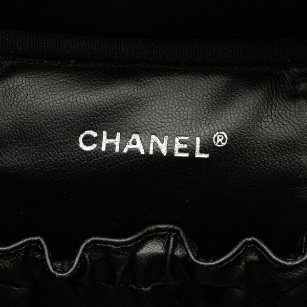 シャネル ココマーク バニティバッグ A01998 ブラック キャビアスキン レディース CHANEL 【中古】