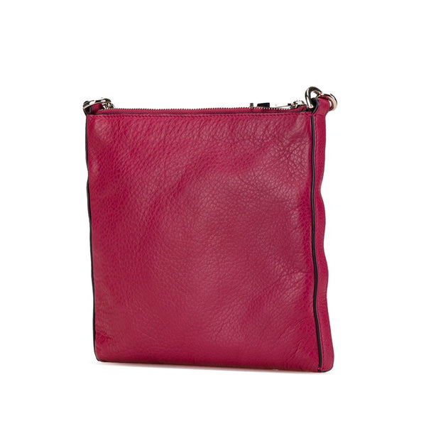 ロエベ ヘリテージ ショルダーバッグ ピンク レザー レディース LOEWE 【中古】