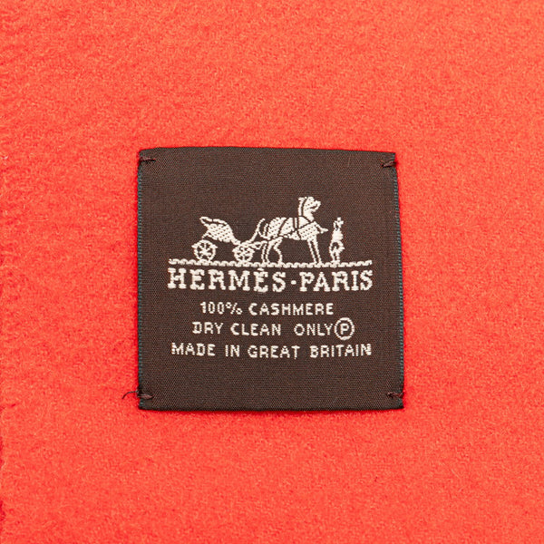 エルメス ストール マフラー レッド カシミヤ レディース HERMES 【中古】