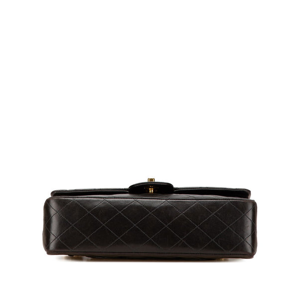 シャネル マトラッセ25 Wフラップ チェーン ショルダーバッグ ブラック ラムスキン レディース CHANEL 【中古】