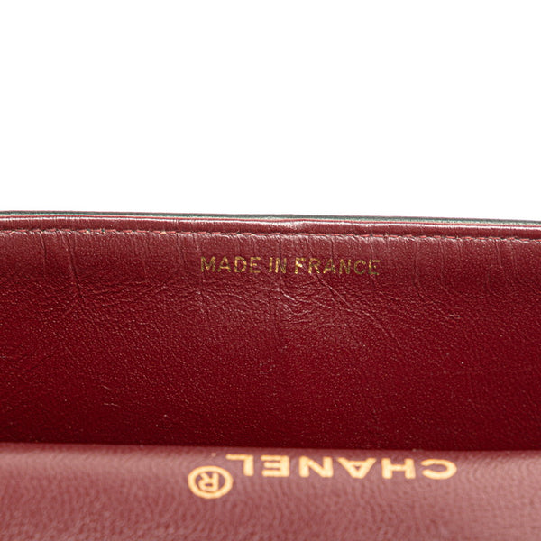 シャネル マトラッセ25 Wフラップ チェーン ショルダーバッグ ブラック ラムスキン レディース CHANEL 【中古】