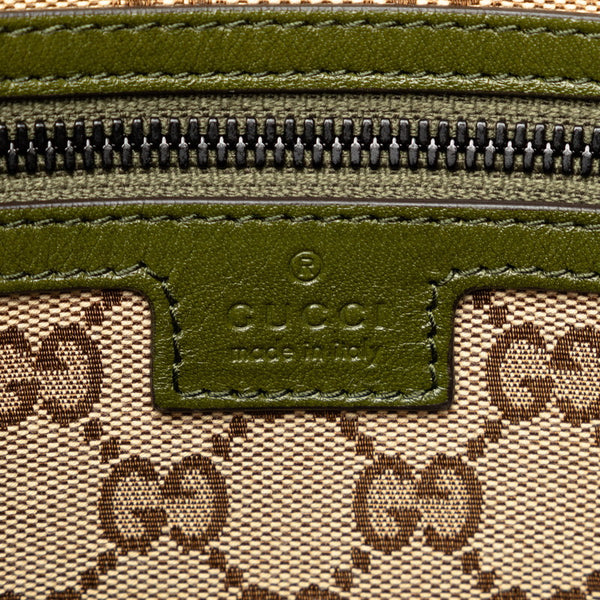 グッチ ドローストリング トート ダブルG トートバッグ 725664 カーキ レザー レディース GUCCI 【中古】