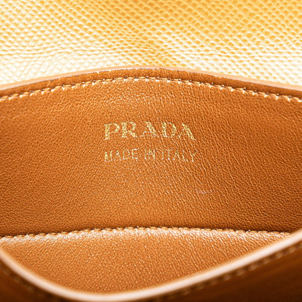 プラダ 三角ロゴプレート ハンドバッグ ショルダーバッグ 2WAY BN2887 ベージュ ブラウン キャンバス レザー レディース PRADA 【中古】