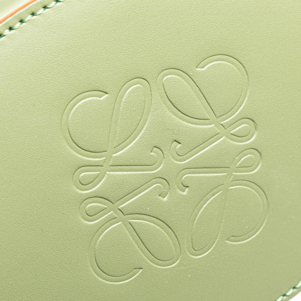 ロエベ アナグラム バルーンバッグ ミニ 巾着 ハンドバッグ ショルダーバッグ 2WAY グリーン レザー レディース LOEWE 【中古】