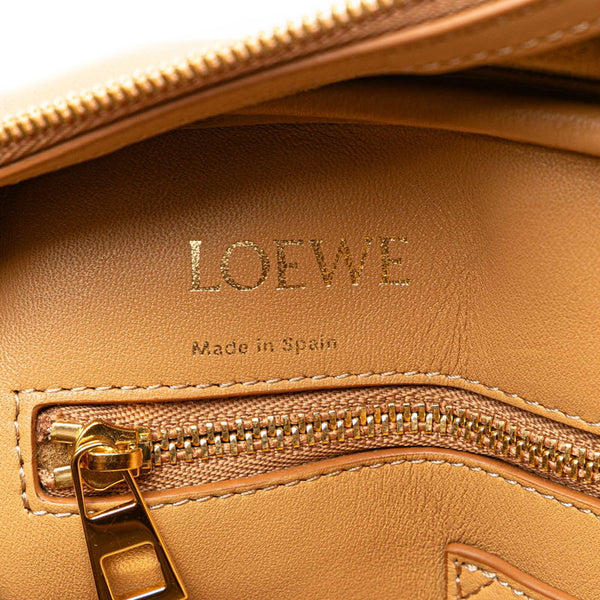 ロエベ アナグラム アマソナ28 ハンドバッグ ショルダーバッグ 2WAY ブラウン レッド レザー ジャガード レディース LOEWE 【中古】