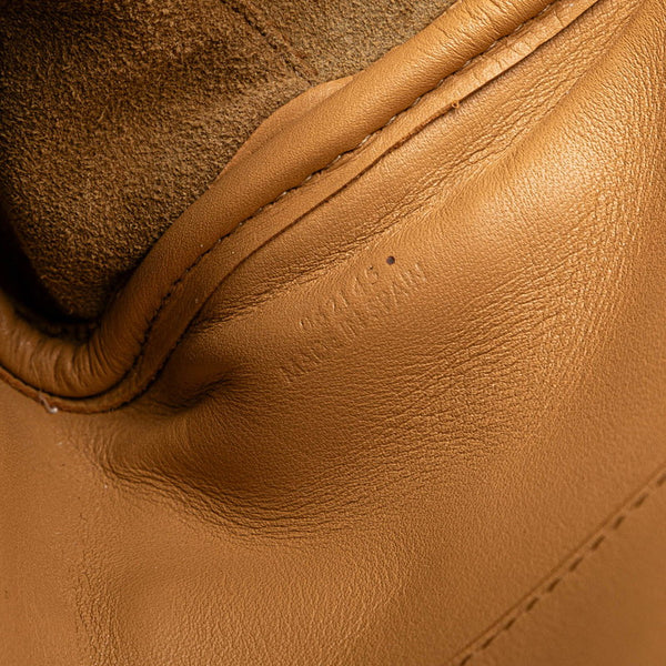 ロエベ アナグラム アマソナ28 ハンドバッグ ショルダーバッグ 2WAY ブラウン レッド レザー ジャガード レディース LOEWE 【中古】