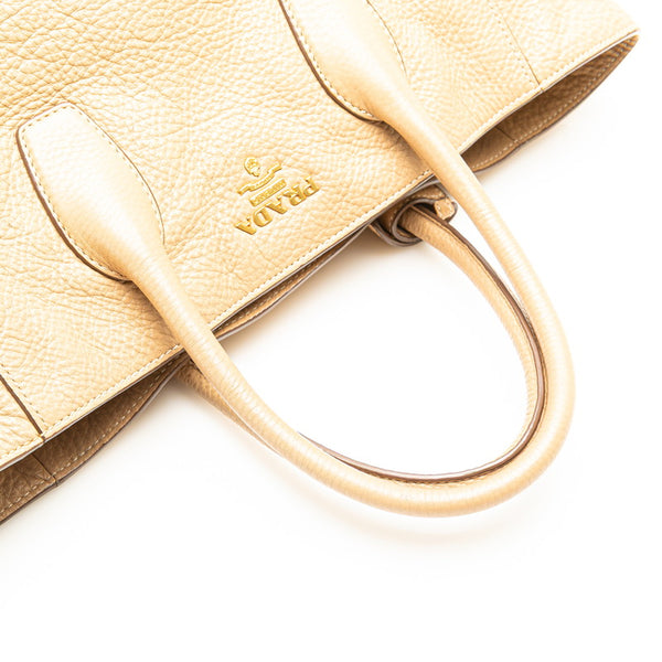 プラダ トートバッグ ショルダーバッグ 2WAY ベージュ レザー レディース PRADA 【中古】