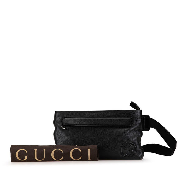 グッチ ソーホー ボディバッグ ウエストバッグ 322827 ブラック レザー レディース GUCCI 【中古】