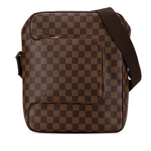 ルイ ヴィトン ダミエ オラフMM 斜め掛け ショルダーバッグ N41441 ブラウン PVC レザー レディース LOUIS VUITTON 【中古】