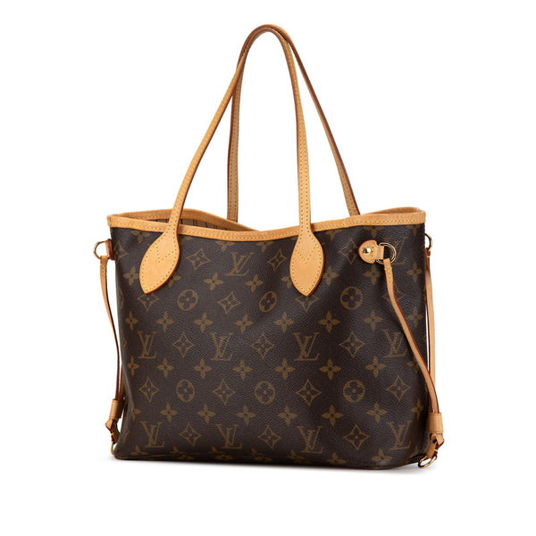 ルイ ヴィトン モノグラム ネヴァーフルPM ハンドバッグ トートバッグ M40155 ブラウン PVC レザー レディース LOUIS VUITTON 【中古】