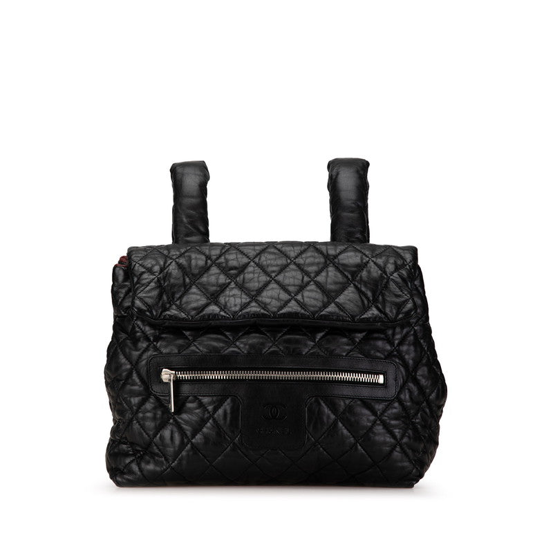 シャネル コココクーン ココマーク リュック バックパック A47094 ブラック ラムスキン レディース CHANEL 【中古】