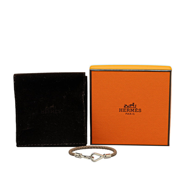 エルメス ジャンボブレス ブレスレット エトゥープ グレージュ レザー メンズ HERMES 【中古】