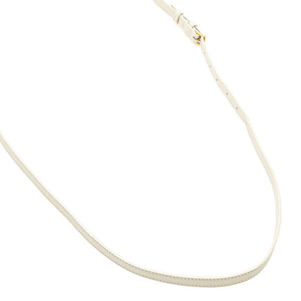 サンローラン 斜め掛け ショルダーバッグ サッチェル 532561 ホワイト レザー レディース SAINT LAURENT 【中古】