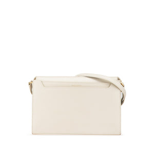 サンローラン 斜め掛け ショルダーバッグ サッチェル 532561 ホワイト レザー レディース SAINT LAURENT 【中古】