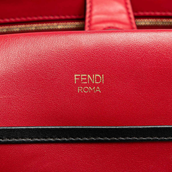 フェンディ ラナウェイ スモール ハンドバッグ ショルダーバッグ 2WAY 8BH344 レッド レザー レディース FENDI 【中古】